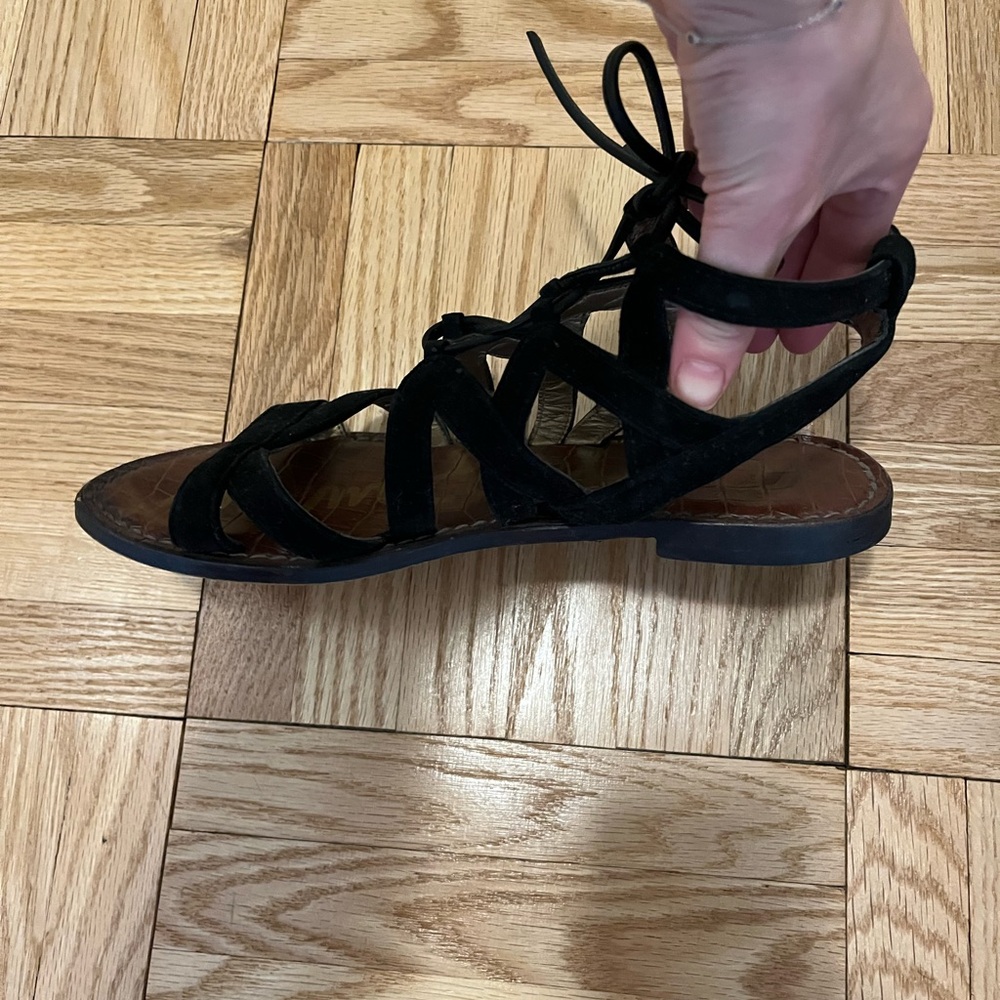 Sam Edelman Black Strappy Sandals - Picture 2 of 5